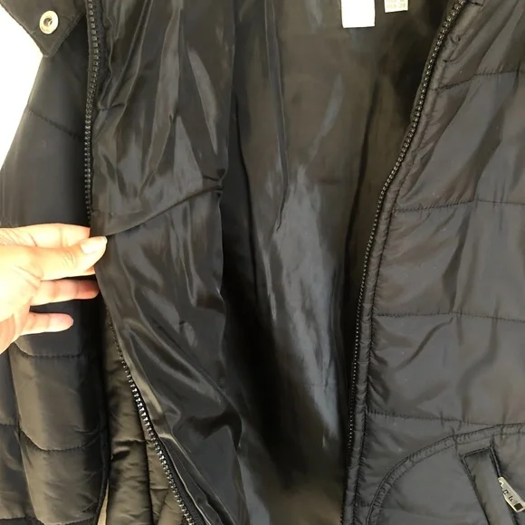 ZARA TRF Coat Size M Hooded Puffer Quilted Warm Outdoor Wind Rain - Picture 6 of 8